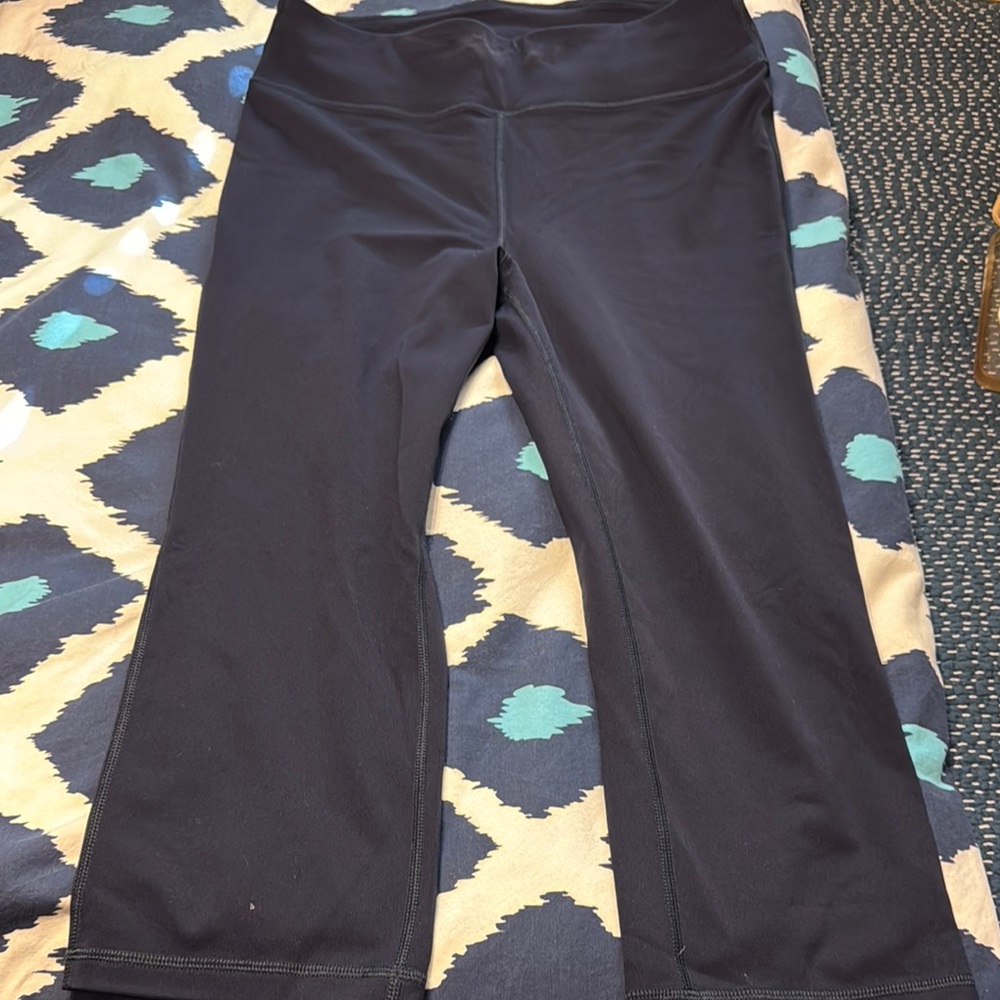 J. Crew Black Pull-On Active Crop Kick Capri Leggings